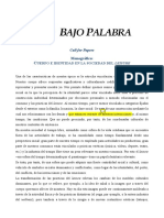 Call for Papers - Bajo Palabra
