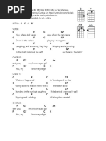 BROWN EYED GIRL - Beginner Uke Chord Chart PDF