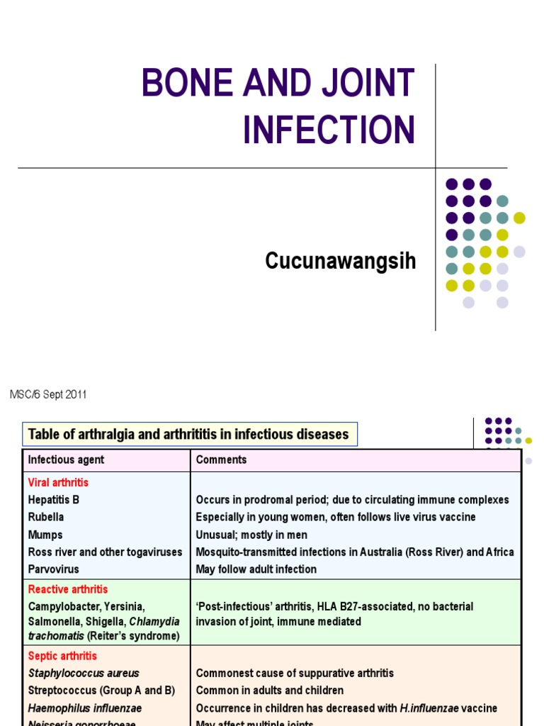 Bone and Joint Infection: Cucunawangsih | PDF | Staphylococcus | Infection