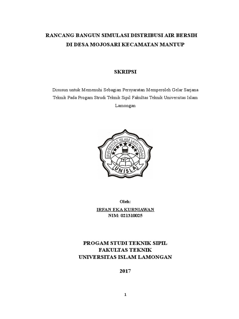 Judul Skripsi Teknik Sipil Tentang Air Bersih Kumpulan Judul Skripsi Teknik Sipil Tentang Air Bersih Kumpulan