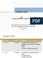 Laporan Jaga: Kepaniteraan Klinik SMF Ilmu Penyakit Saraf Fakultas Kedokteran Uns/Rsud DR Moewardi Surakarta 2017