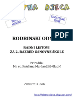 Rodbinski Odnosi Radni Listovi Za 2 Razred Osnovne C5a1kole1