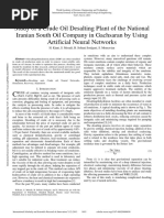 Study of a Crude Oil Desalting Plant of the National Iranian South Oil Company in Gachsaran by Using Artificial Neural Networks