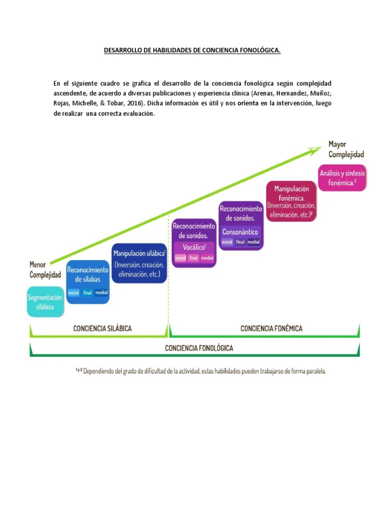 Desarrollo de La Conciencia Fonológica | PDF