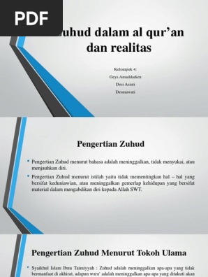 Zuhud Dalam Al Qur An Dan Realitas