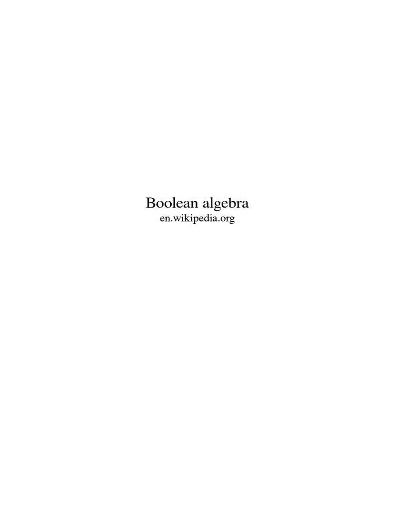 Boolean Algebra 2 | PDF | Logical Expressions | Metalogic