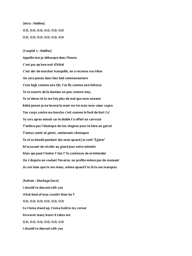 Nekfeu Sous Les Nuages Paroles Cyborg Lyrics | PDF | La nature
