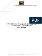 Data Histórica - Iglesia Del Convento de Santo Domingo. Huancavelica PDF