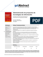 Administracion de Proyectos de Tecnologias de Informacion Marchewka Es 13072 PDF