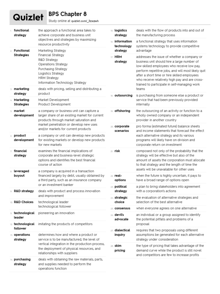 quizlet3 Strategic Management Innovation