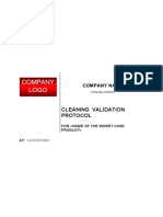 Cleaning Validation Protocol PDF