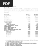 Exercícios - Análise de Investimentos