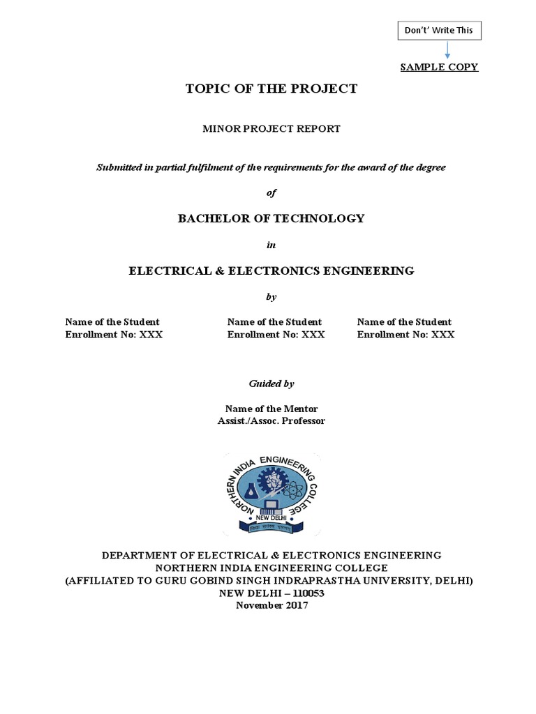 Thesis format sample picture