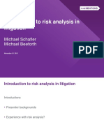 Risk Analysis in Litigation
