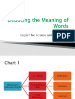 Deducing The Meaning of Words: English For Science and Technology