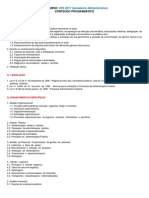 Conteudo Programático - UFS (2017)