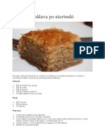 Baklava Po Starinski