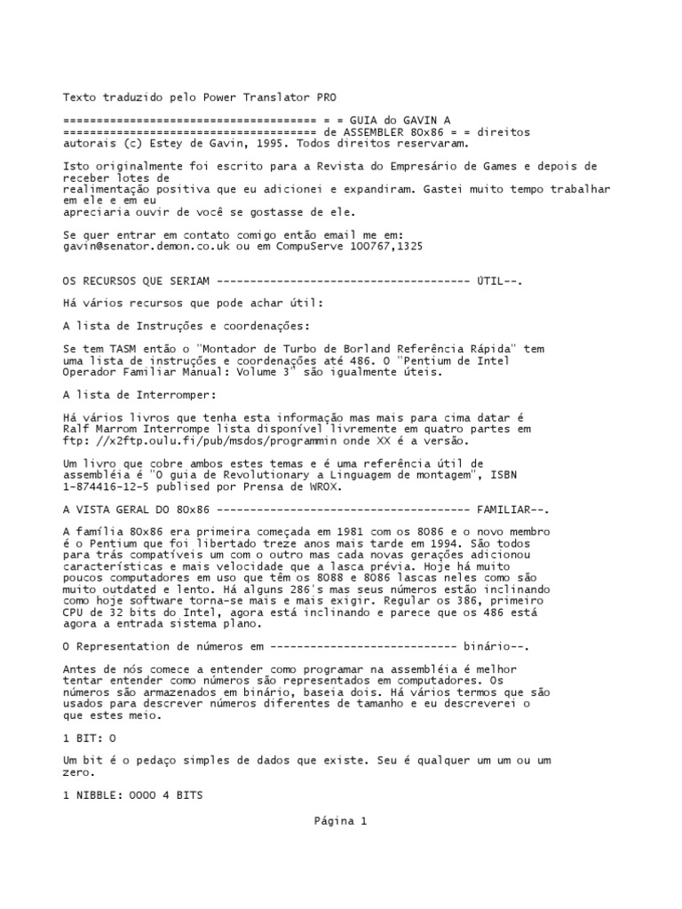 Assembly para Iniciantes PDF | PDF | Macro (Ciência da Computação ...