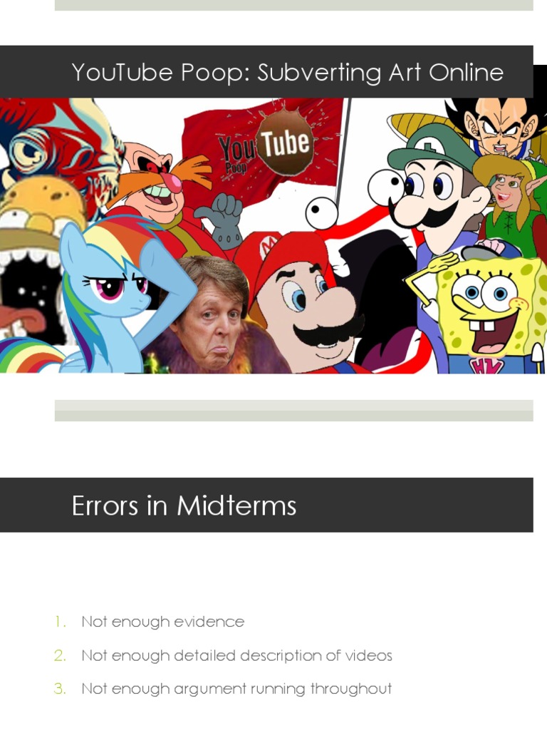 Youtube Poop Subverting Art Online PDF You Tube Verb