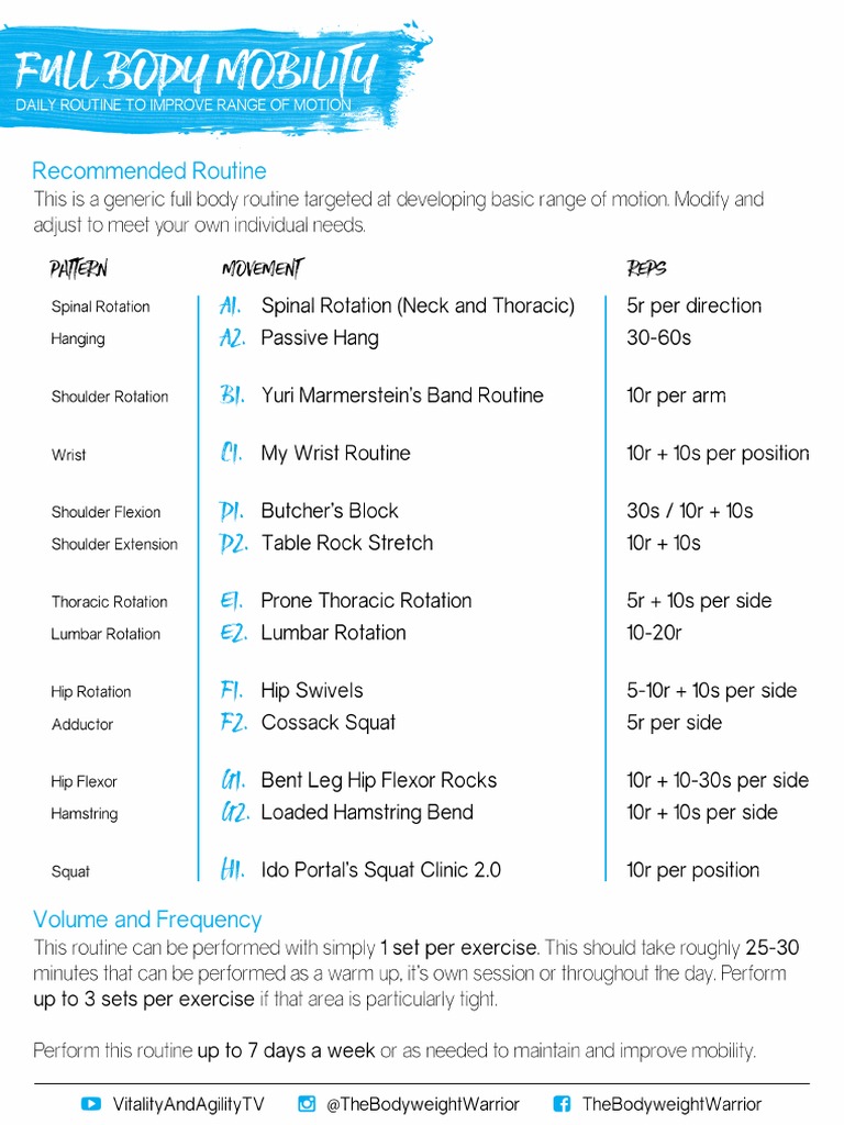 Full Body Mobility Routine PDF PDF
