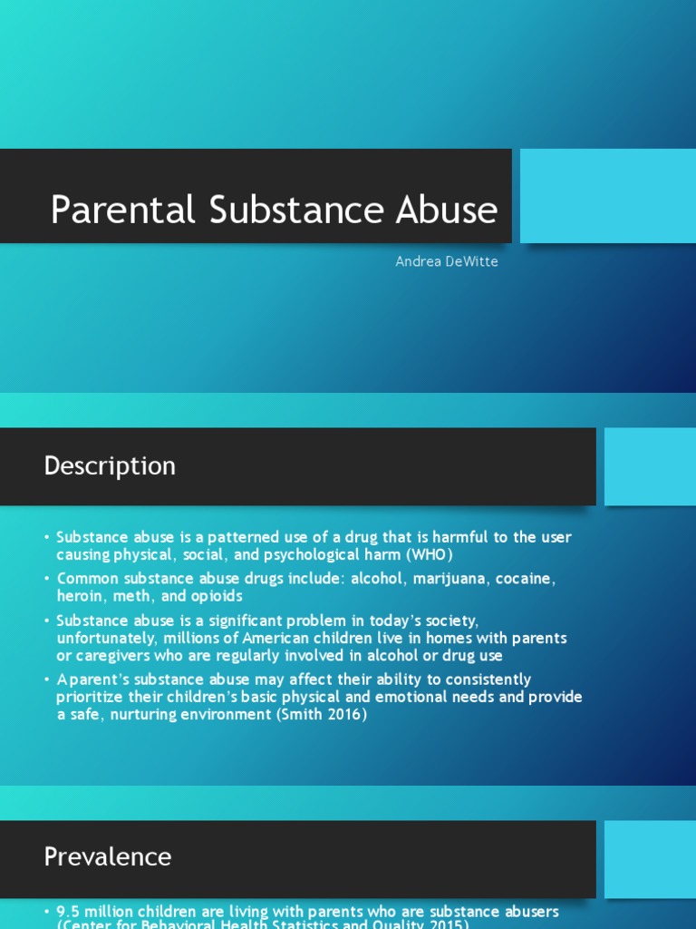 Parental Substance Abuse Guidelines – PJAQRD