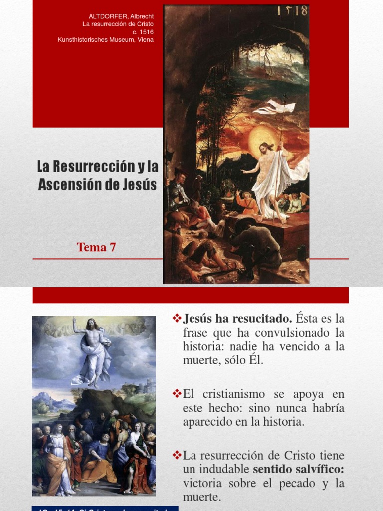 Tema 9 La Resurrección y La Ascensión de Jesús | PDF | La resurrección ...