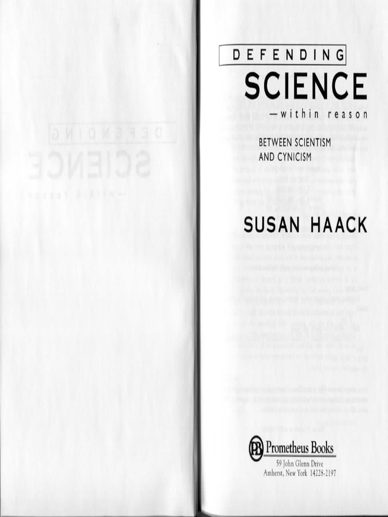 Defending Science Within Reason (Susan Hack) | PDF