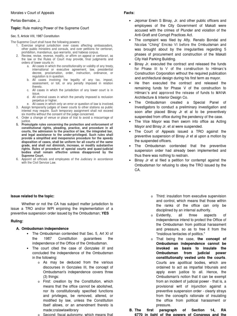 Supreme Court Rule Making Power Explained | PDF | Supreme Courts ...