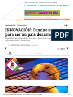 INNOVACIÓN_ Camino a Seguir Para Ser Un País Desarrollado - Journal FeedingBack