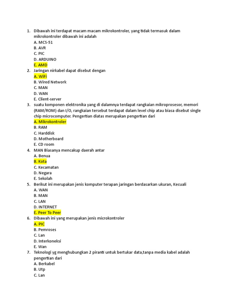 Kumpulan Soal Komputer Terapan