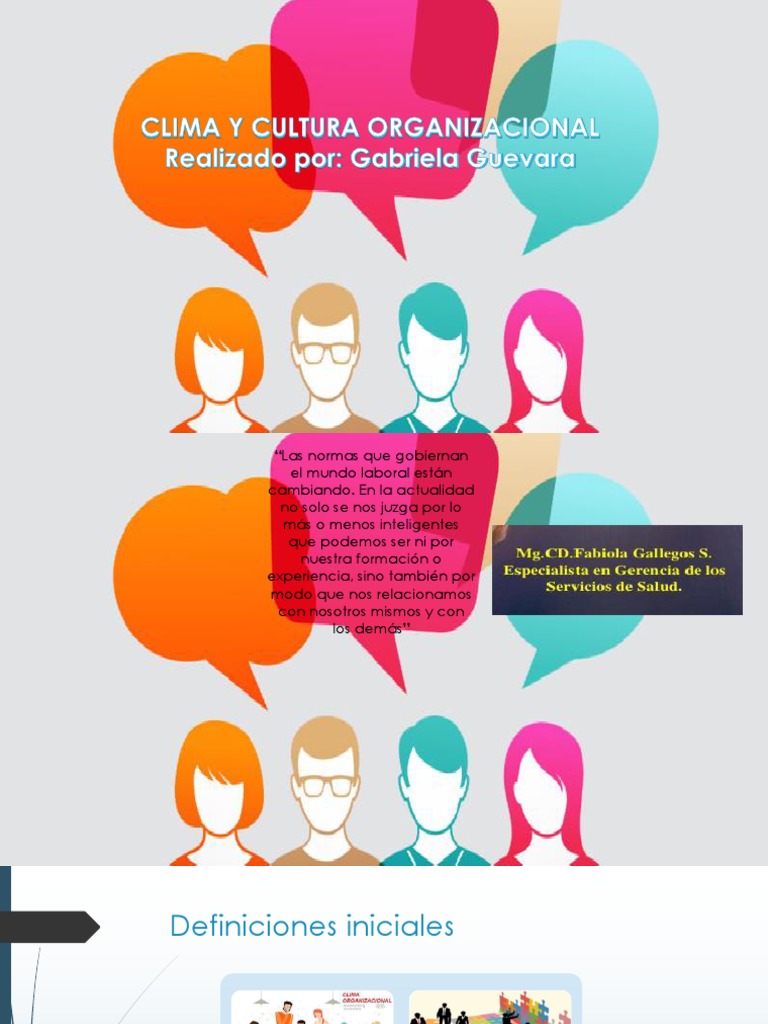 Clima y Cultura Organizacional