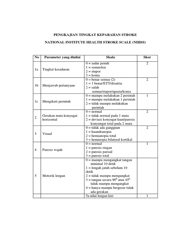 12935 pengkajian Tingkat Keparahan Stroke 12935 pengkajian Tingkat Keparahan Stroke