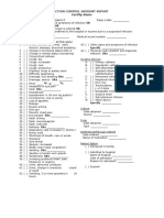 Infection Control Incident Report