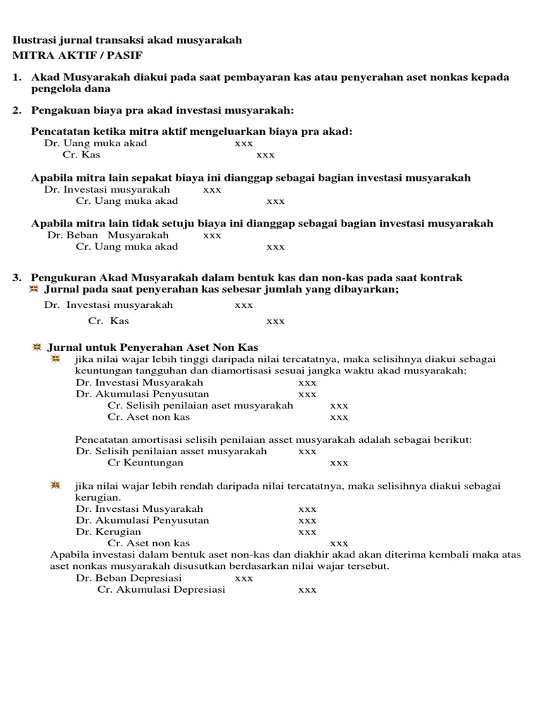 Il2 Ilustrasi Jurnal Musyarakah Pdf