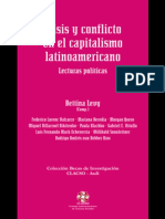 Bettina Levy Crisis y Conflicto en El Capitalismo Latinoamericano Lecturas Publicas Coleccion Becas de Investigacion Clacso-Asdi Spanish Edition