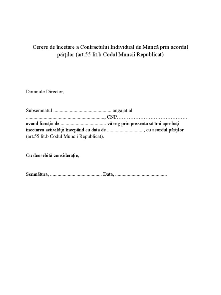 Articol Incetare Cim Acordul Partilor