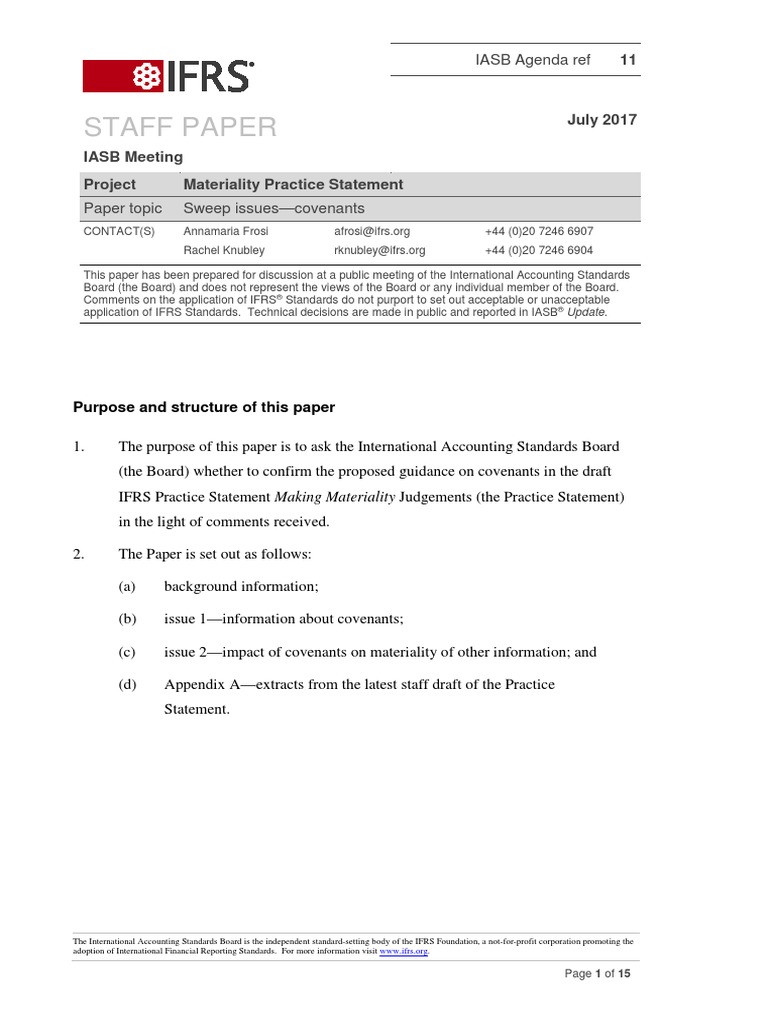 Staff Paper IASB Agenda Ref PDF International Financial Reporting