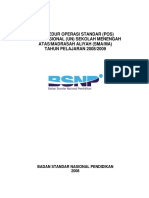 Keputusan BNSP No.1512 Tahun 2008 Tentang Prosedur Operasional Standar Ujian Nasional SMA-MA Tahun Pelajaran 2008-2009 PDF