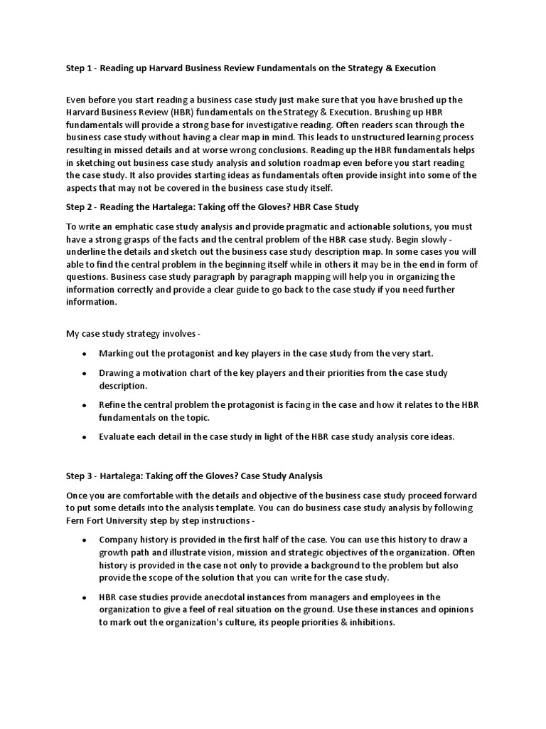 HBR Case Study Analysis Guide | PDF | Swot Analysis | Case Study