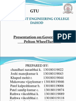 Presentation On:Governing of Pelton Wheelturbine: Government Engineering College Dahod