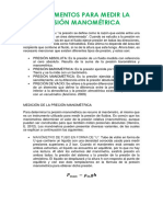 Instrumentos para Medir La Presión Manométrica