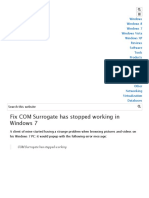Fix COM Surrogate Has Stopped Working in Windows 7