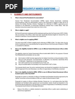 Faq Directorate Of Estates Pdf Hearing Loss Medical