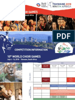 10 World Choir Games: Competition Information
