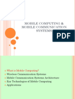 Mobile Computing and Mobile Communication Systems - Mobile Computing