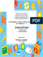 Tayutay: A Strategic Intervention Material in Filipino - 7