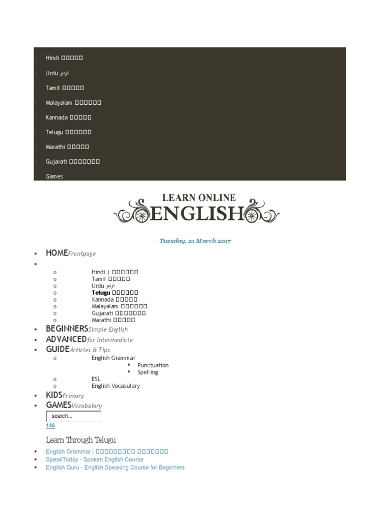 spoken english.docx Languages Of India Sita