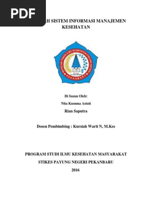 Makalah Sistem Informasi Manajemen Kesehatan