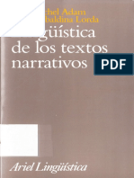 Adam y Lorda - Lingüística de Los Textos Narrativos PDF