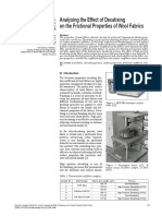 Analysing The Effect of Decatising On The Frictional Properties of Wool Fabrics